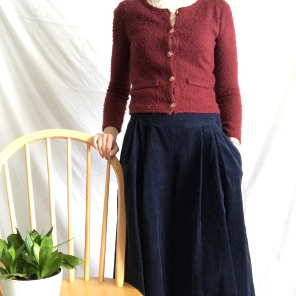 Vintage Topgirl Fuzzy Cardigan Blouse Gold Buttons Y2K meets British Size Small - Picture 1 of 6